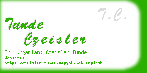 tunde czeisler business card